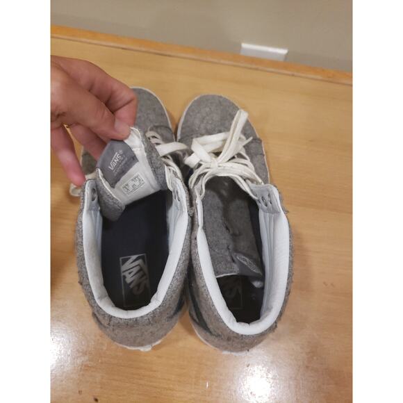 Vans Sk8-Hi Reissue Varsity Skateboarding Shoes Sz 9 men 10.5 women Grey - Picture 4 of 12